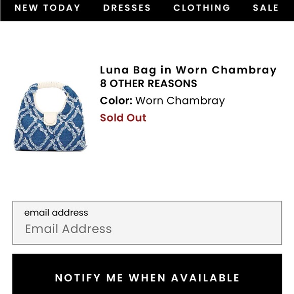 8 Other Reasons Worn Chambray Luna Bag from Revolve - Picture 4 of 6